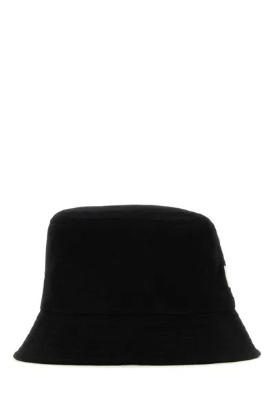 Isabel Marant Wide Brim Cotton Bucket Hat In Black