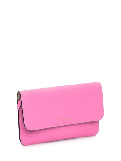 Jw Anderson Leather Chain Smartphone Bag In Pink