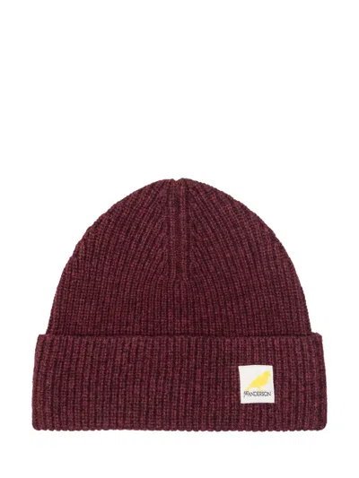 Jw Anderson Logo Beanie In Red