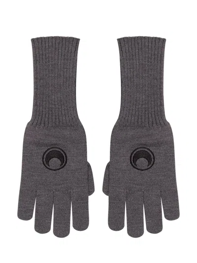 Marine Serre Lunghi Gloves In Grey