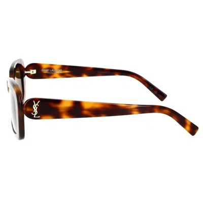 Saint Laurent Rectangular Frame Sunglasses Sunglasses In Brown