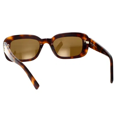 Saint Laurent Rectangular Frame Sunglasses Sunglasses In Brown