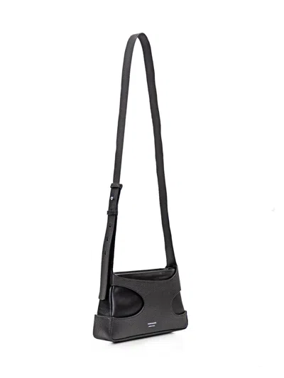 Ferragamo Cut-out Detailing Leather Mini Bag In Black