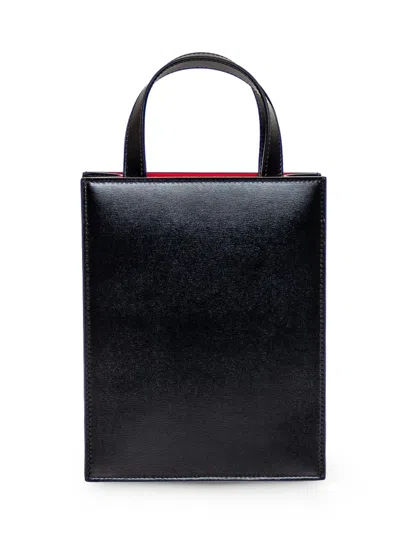 Ferragamo `double Gancio Bicolor` Mini Bag In Black