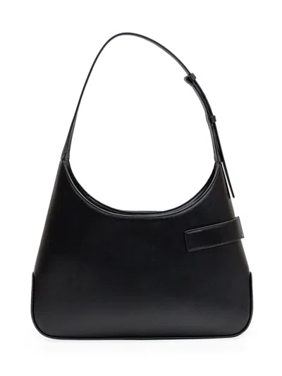Ferragamo Hobo Gancini-buckle Shoulder Bag In Black