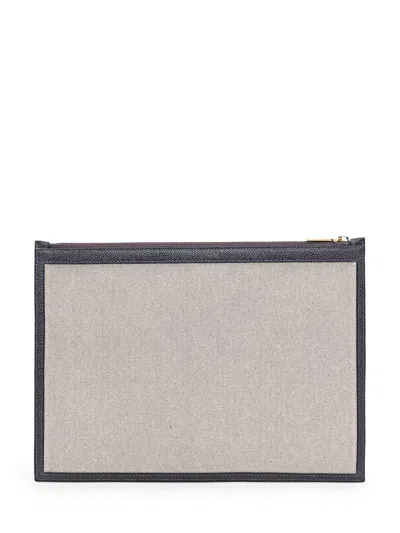 Thom Browne Medium Document Holder In Beige