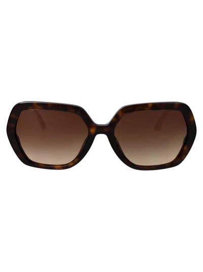 Dolce & Gabbana Dolce  Gabbana Eyewear Geometric Frame Sunglasses In 502/13 Havana