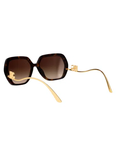 Dolce & Gabbana Dolce  Gabbana Eyewear Geometric Frame Sunglasses In 502/13 Havana