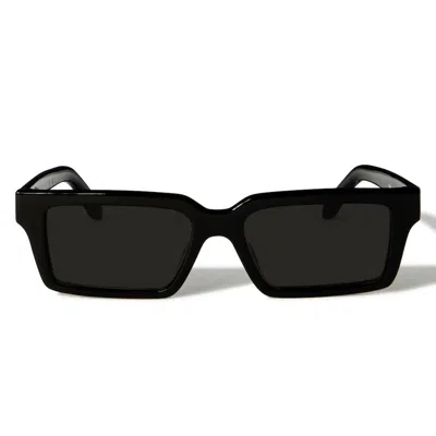 Off-white Black Glasses With Side Logo Text In Black