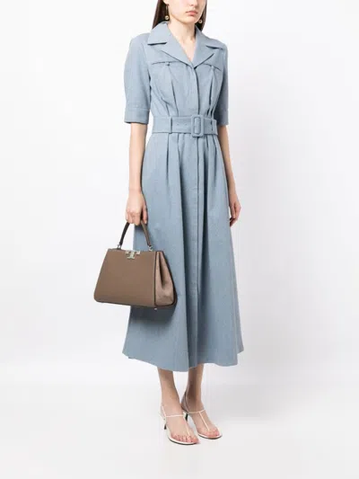 Tory Burch Eleanor Hand Bags Gray In Brown