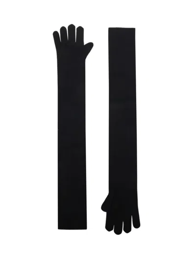 Max Mara Timor Gloves Black In Black