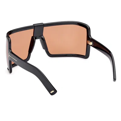 Tom Ford Women's Ft1118 Parker Sunglasses In Shiny Black/brown In Black