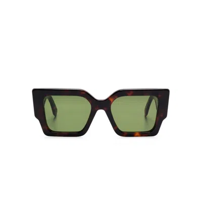 Off-white Square Frame Sunglasses In Multicolor