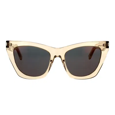 Saint Laurent Eyewear Sunglasses In Beige