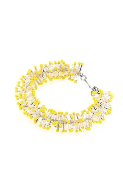 Isabel Marant Beaded Bracelet Two-tone Stylish Design In Multicoloured