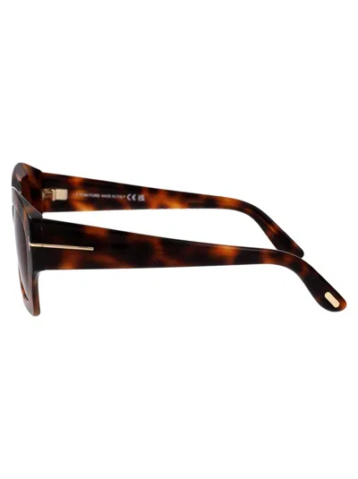 Tom Ford Eyewear Geometric-frame Sunglasses In Brown