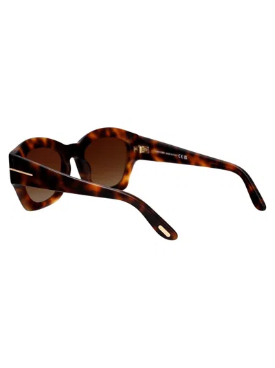 Tom Ford Eyewear Geometric-frame Sunglasses In Brown