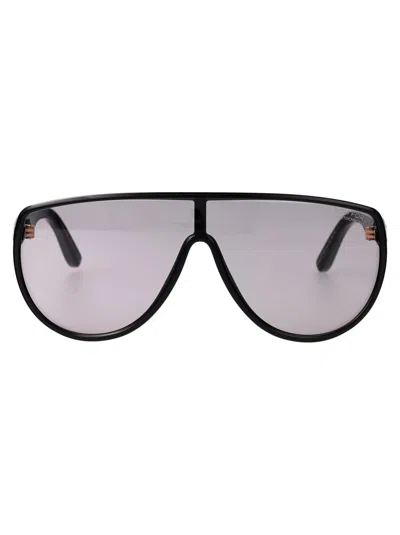 Tom Ford Mens Ft1182 Achilles Pilot-frame Acetate Sunglasses Shiny Black In Black