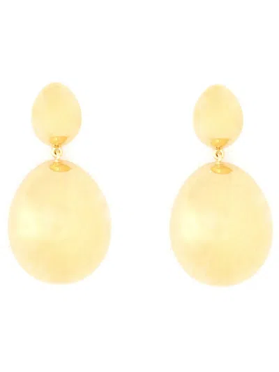 Isabel Marant Drop Sculptural Earrings Polished Finish In Gold
