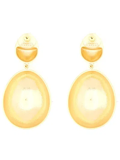Isabel Marant Drop Sculptural Earrings Polished Finish In Gold