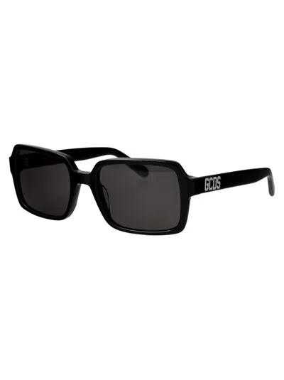Gcds Black Acetate Sunglasses In Black
