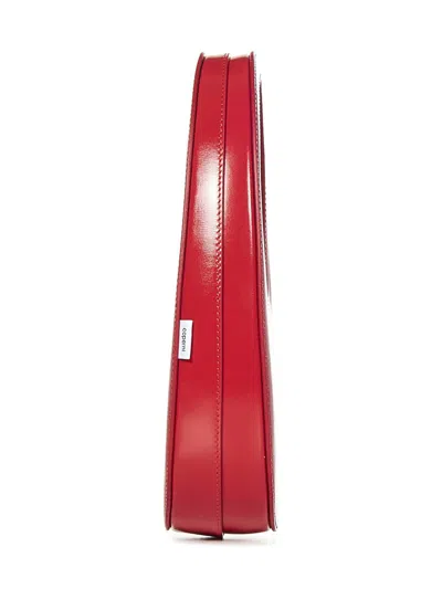 Coperni Swipe Oval-frame Zip Shoulder Bag In Red