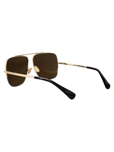 Max Mara Mm0121/s Sunglasses In Gold Black