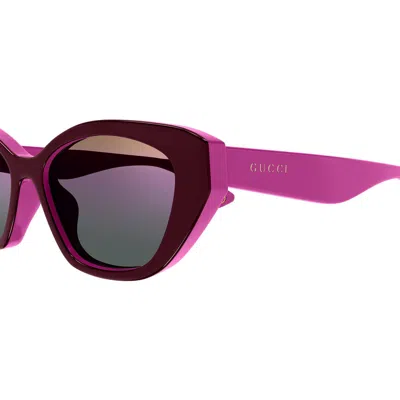 Gucci Eyewear Cat-eye Frame Sunglasses In Multicolor