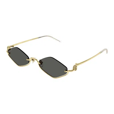 Gucci Eyewear Sunglasses In Gold