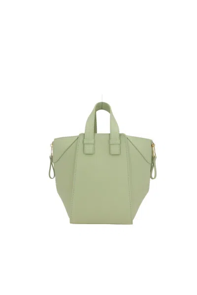 Loewe Women Hammock Compact Leather Shoulder Bag In Light Pear