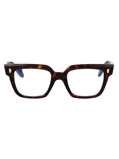 Cutler And Gross Square-frame Tortoiseshell Glasses In 02 Dark Turtle