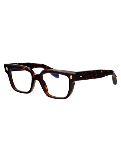 Cutler And Gross Square-frame Tortoiseshell Glasses In 02 Dark Turtle