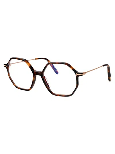 Tom Ford Blue Light Block Cat Eye Ladies Eyeglasses Ft5949-b 001 56 In 052 Avana Scura
