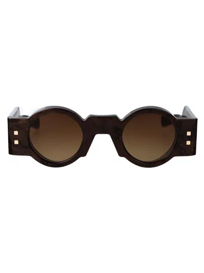 Balmain Eyewear In Brn - Gld