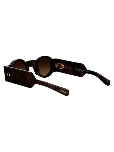 Balmain Eyewear In Brn - Gld