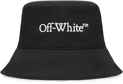 Off-white Off White Cappello Bucket Con Ricamo In Black
