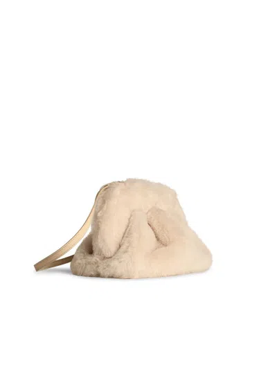 Themoirè Tia Teddy Ivory Sorona Bag In Beige