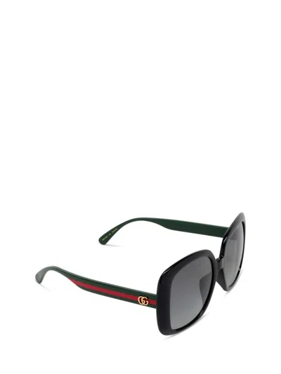 Gucci Rectangular-frame Acetate Sunglasses In Black