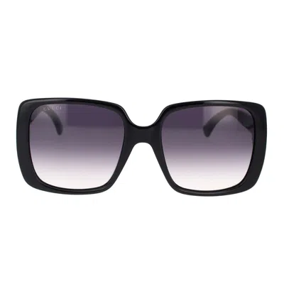 Gucci Interlocking G Oversized Square-frame Sunglasses In Black