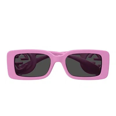 Gucci Eyewear Rectangle Frame Sunglasses In Pink