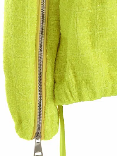 Khrisjoy Chris Windbreaker Tweed Casual Jackets And Parka Yellow In Yellow