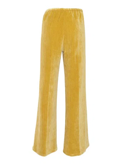 Forte Forte Elastic Waist Casual Pants In Yellow