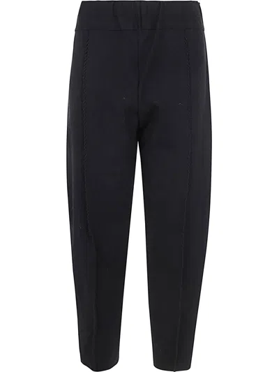 Issey Miyake High Waist Pleated Cropped Trousers In Black