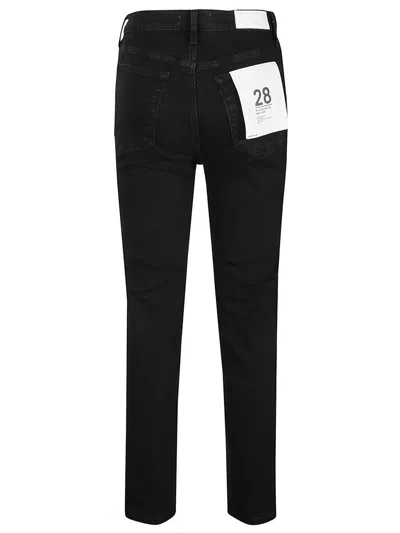 Re/done Super Slim Blackenblue Jean In Black