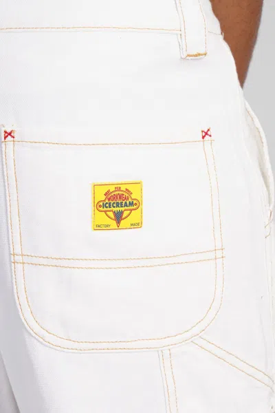 Icecream Canvas Carpenter Trousers In Beige