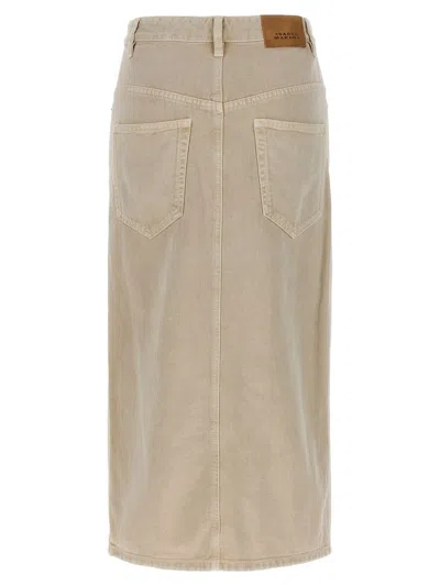 Isabel Marant Regular Fit Tilauria Skirt In Beige