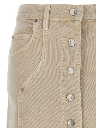 Isabel Marant Regular Fit Tilauria Skirt In Beige