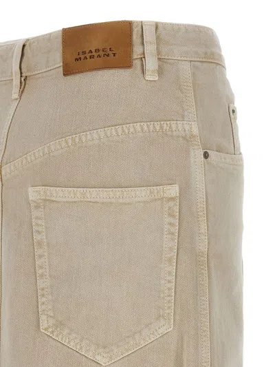 Isabel Marant Regular Fit Tilauria Skirt In Beige