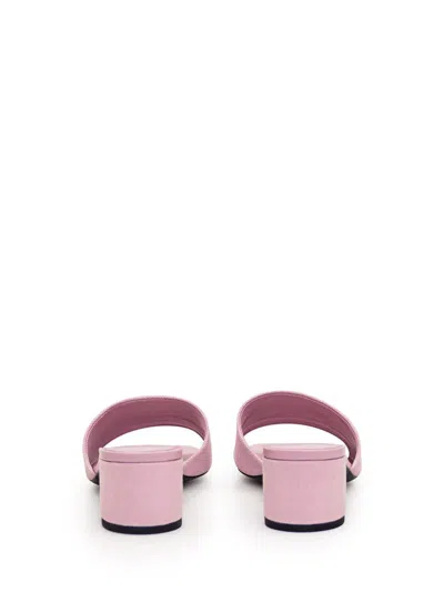 Givenchy Logo-print Canvas Mules In Pink