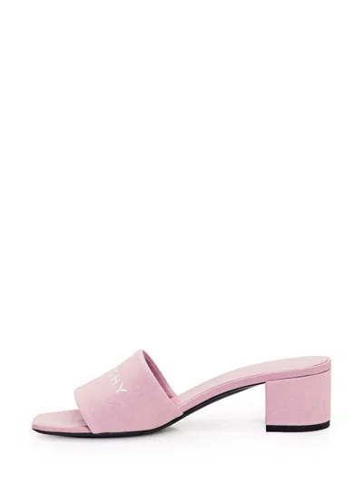 Givenchy Logo-print Canvas Mules In Pink